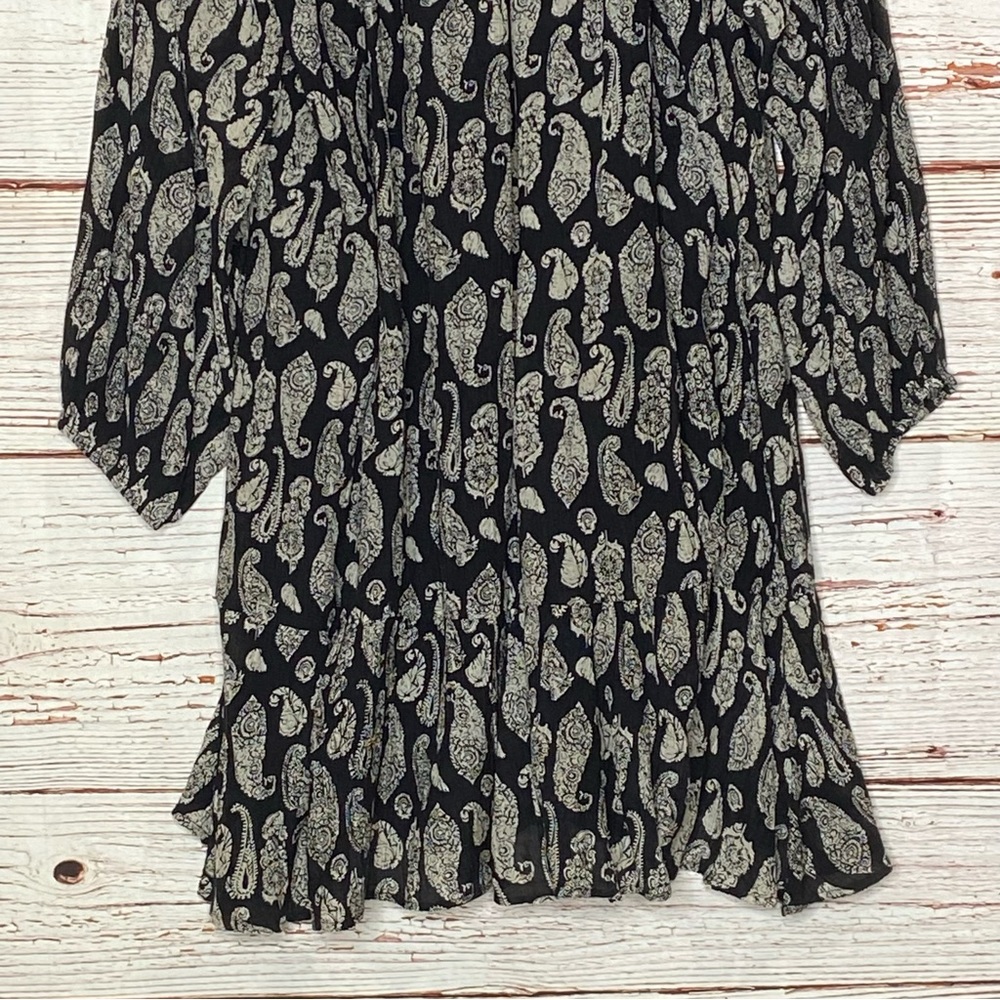 Roller Rabbit Clinton Clemente Dress in Black Paisley Sz XL - Picture 12 of 16